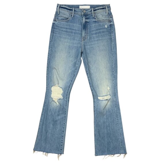 Mother Superior The Hustler Ankle Fray Jean 27 Ropes End Wash High Rise Flare - Picture 1 of 13